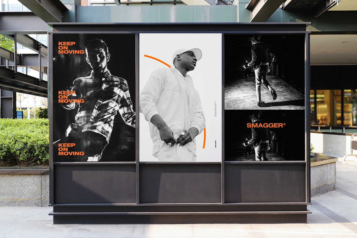 art direction  graphic design  Poster Design wall design branding  typography   minimal black and white orange music