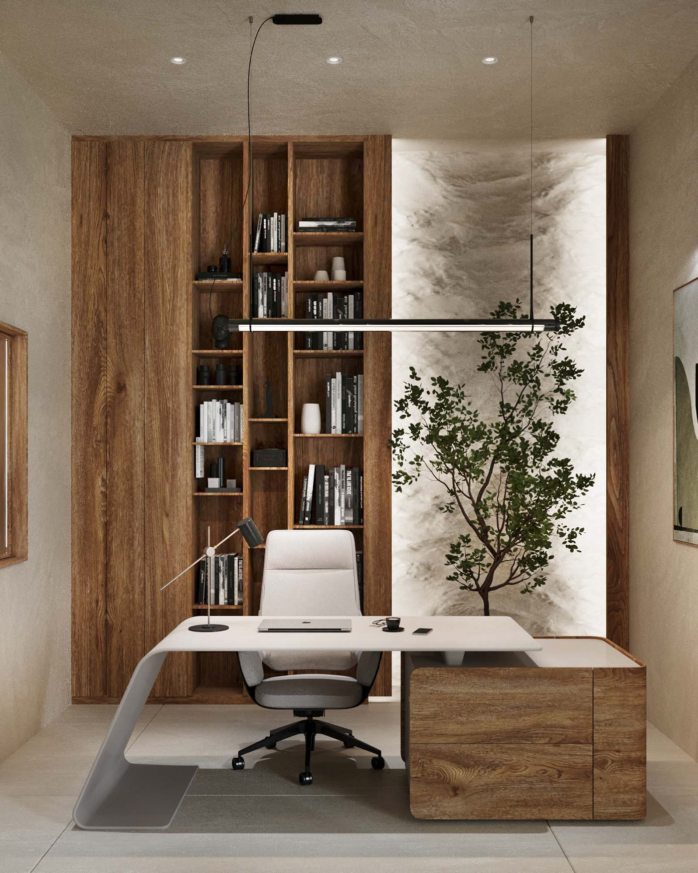 Interior corona Render 3ds max Wabi Sabi interior design  visualization architecture design minimal