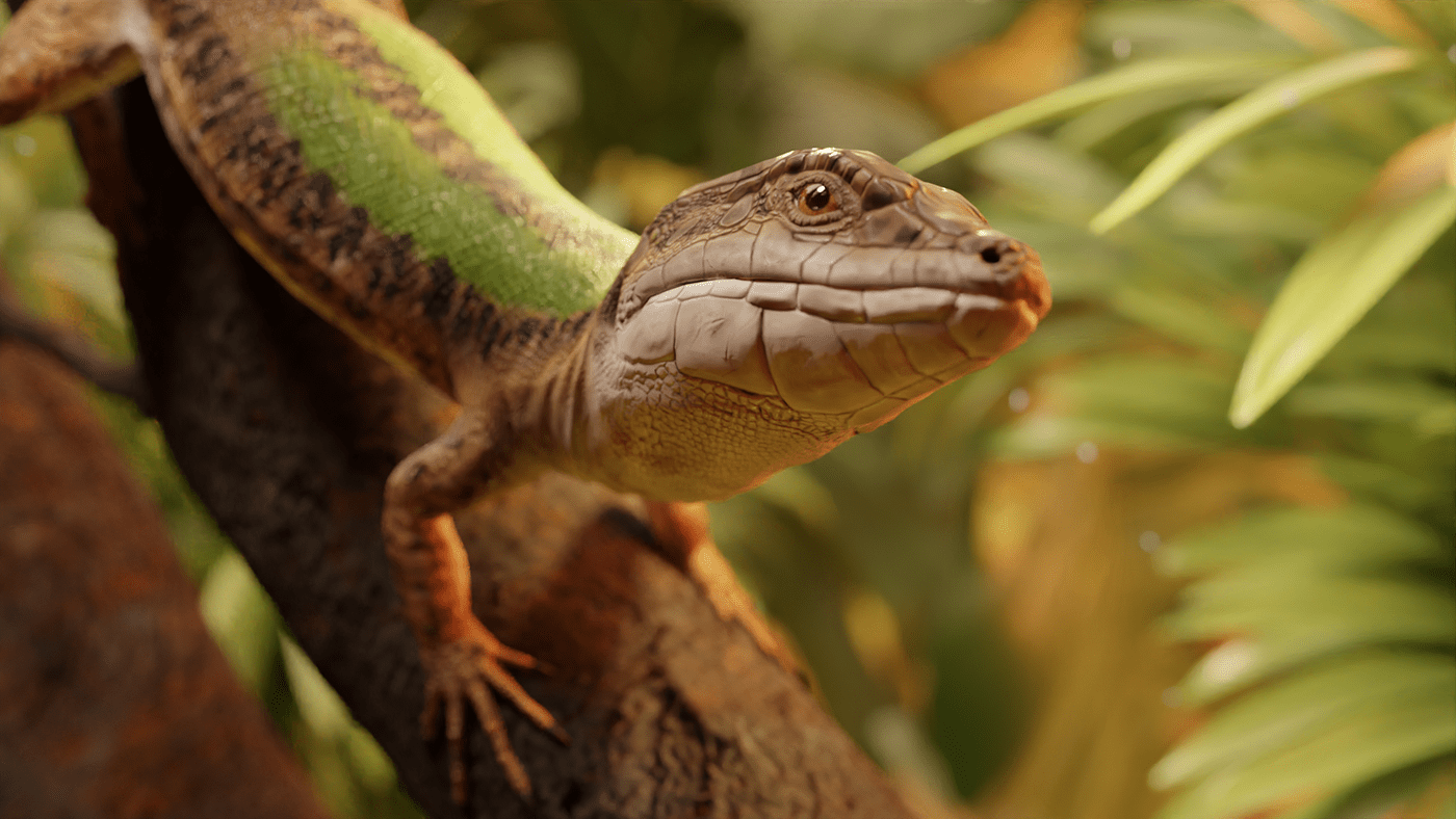 3D 3D lizard animal blender3d CGI creature green lizard reptile