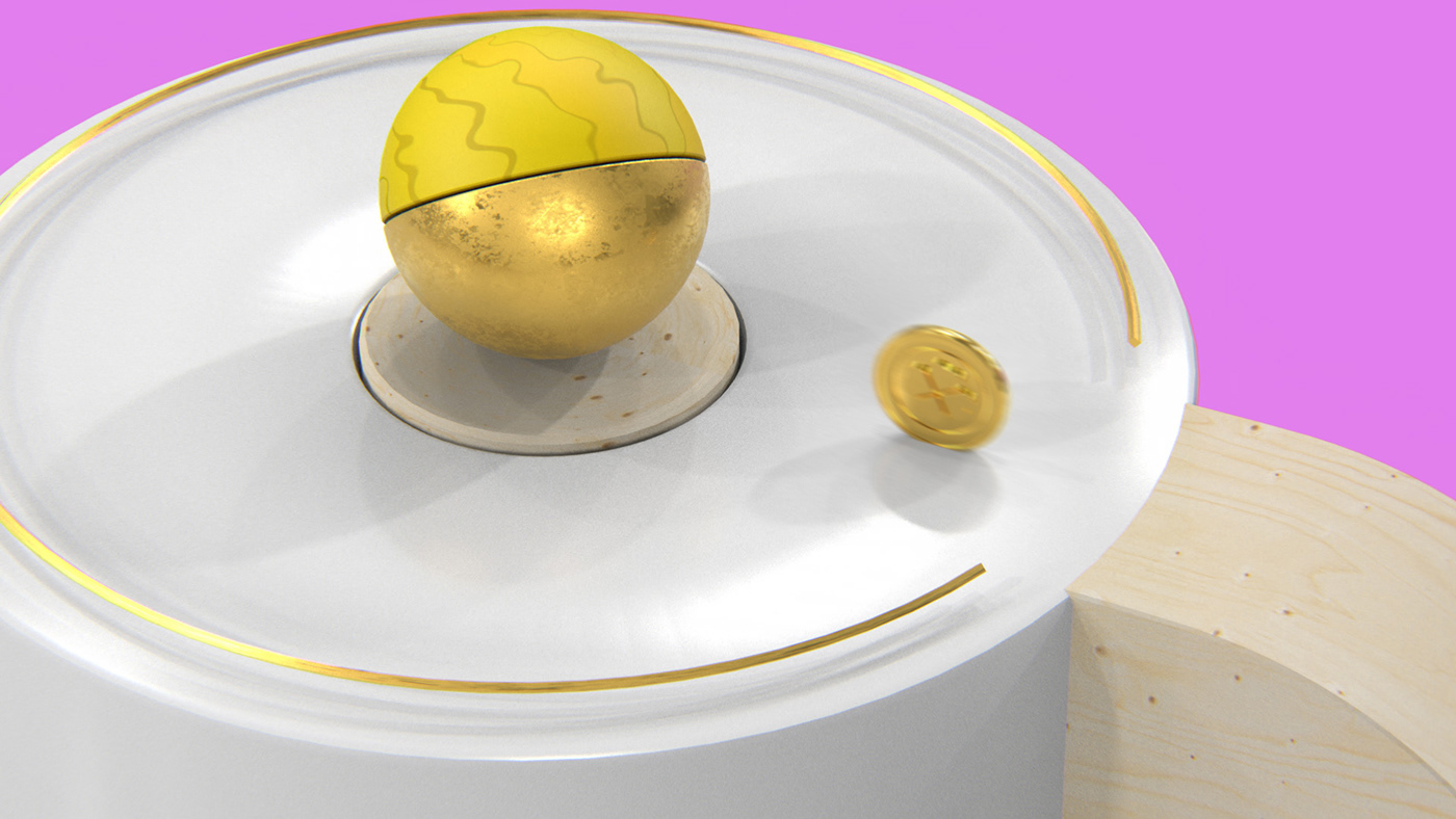 3D art direction  motion after effects promo coin ball cinema 4d