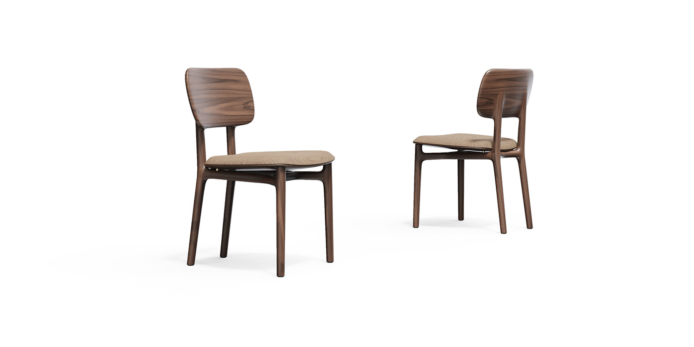 Behance chair design designer furniture graphic inspire lines soft wood