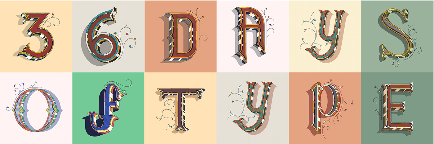 typography   font lettering design vector ILLUSTRATION  animation  art vintage