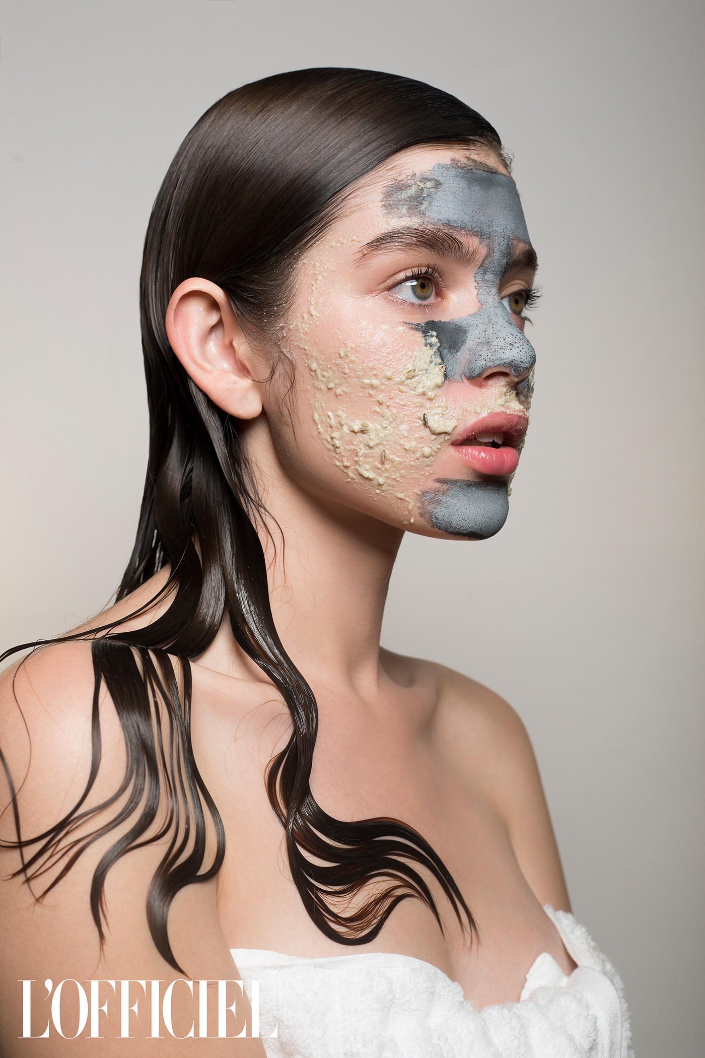 beauty skin clay Lofficiel austria magazine studio art woman Young