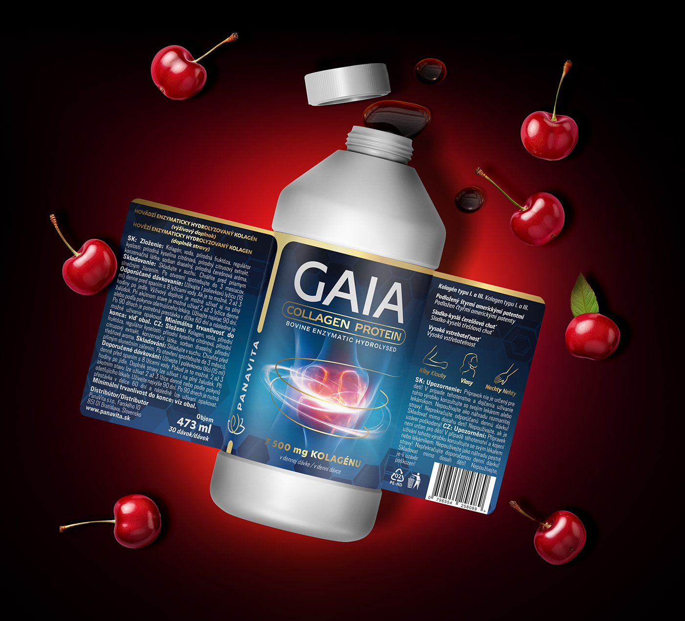 collagen packaging design cherry