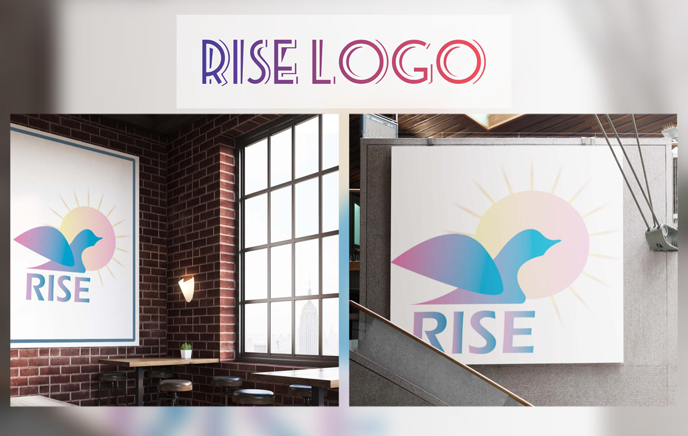Logo Design brand identity Graphic Designer rise logo