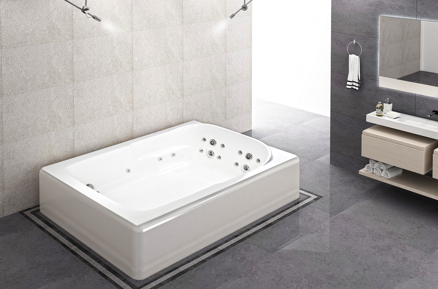Interior design 3D 3D 3dmax bathroom vray bathtub