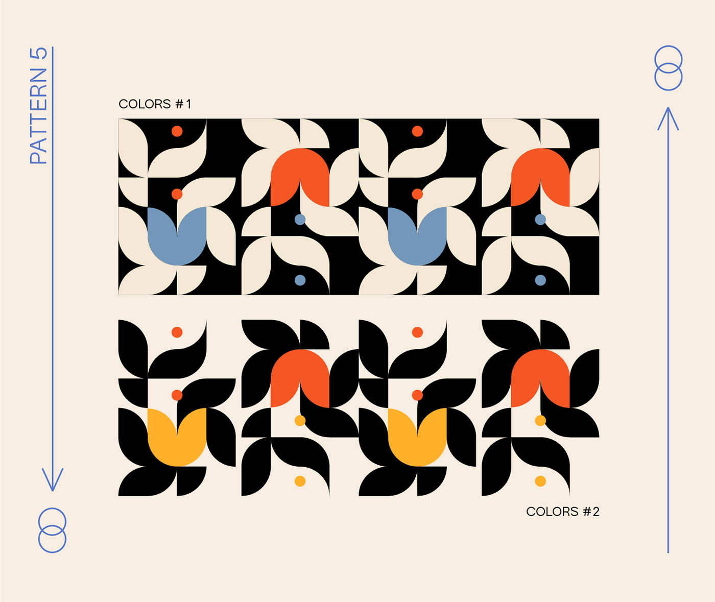 abstract adobe illustrator bauhaus graphic design  minimal pattern Retro seamless swiss vector
