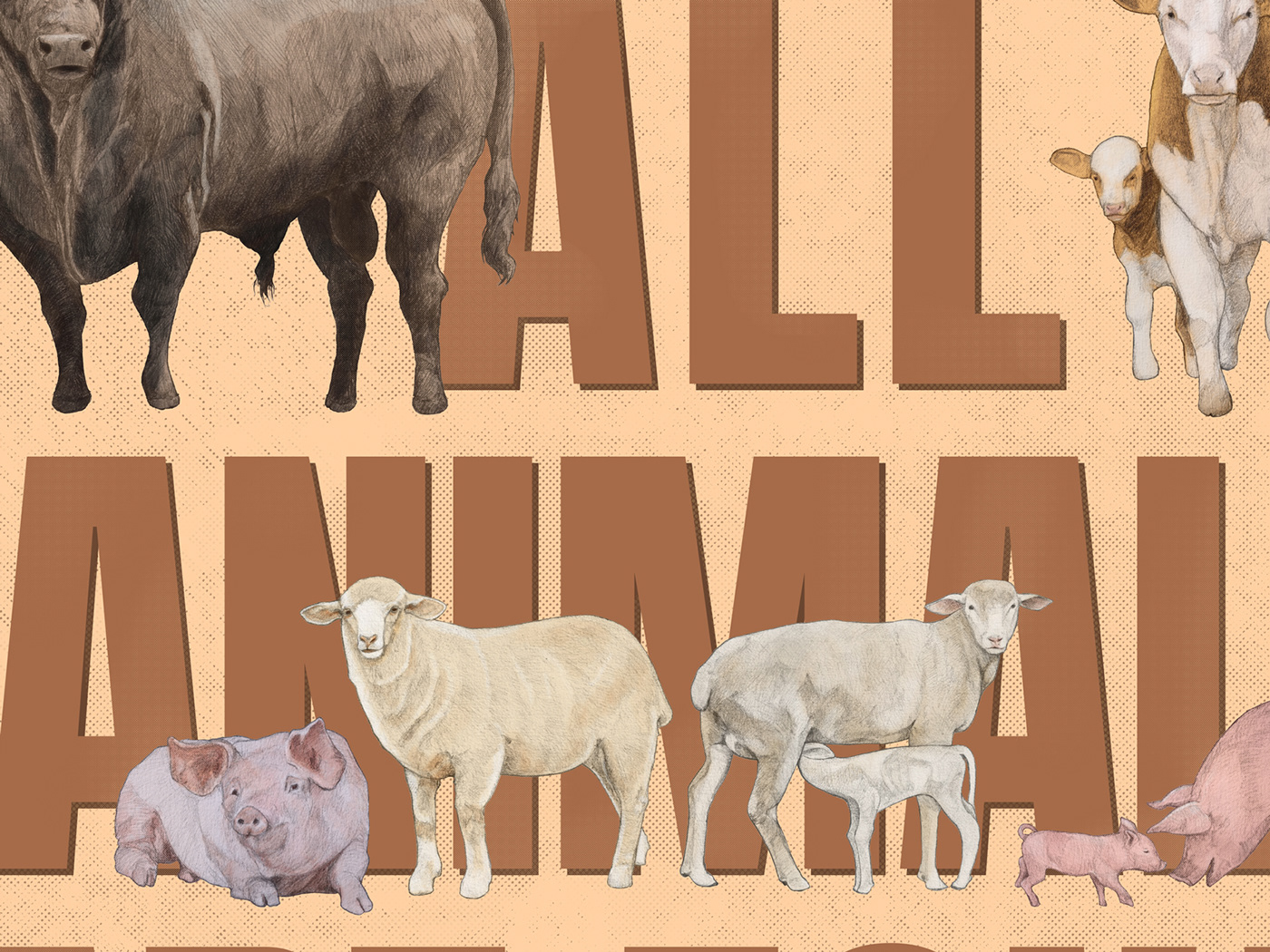 Animal Farm George Orwell Orwell poster ILLUSTRATION  Ilustração animais Digital Art  TRADITIONAL ART animals