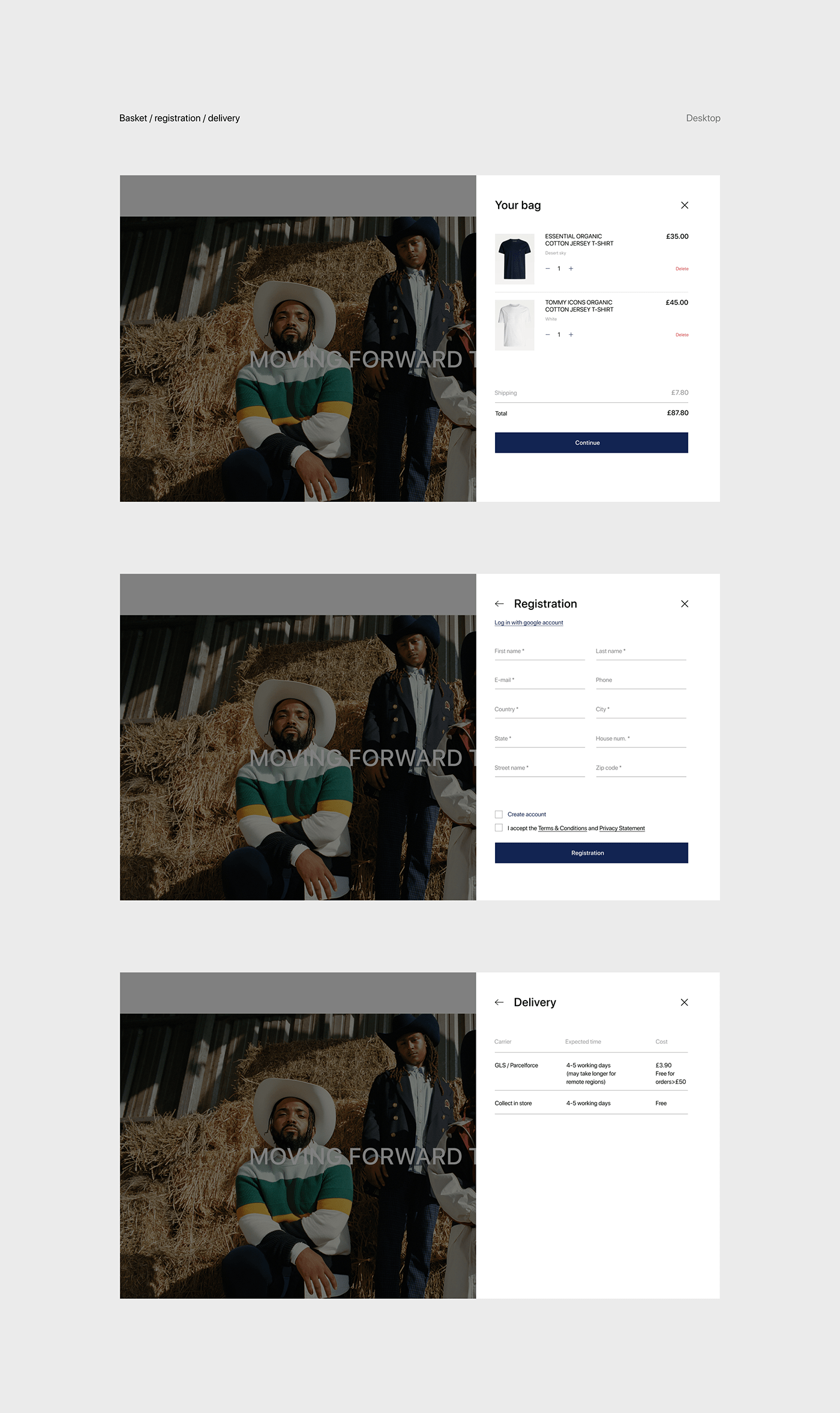 boutique Clothing e-commerce Fashion  redesign tommy hilfiger UI ux Website