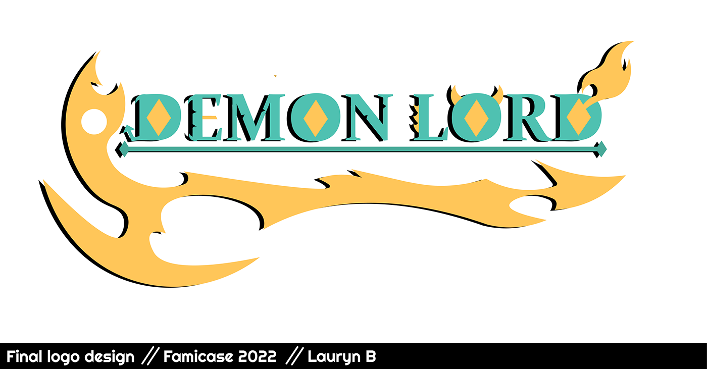 demon demon logo design Exhibition  game game design  Gaming graphic design  Label vector