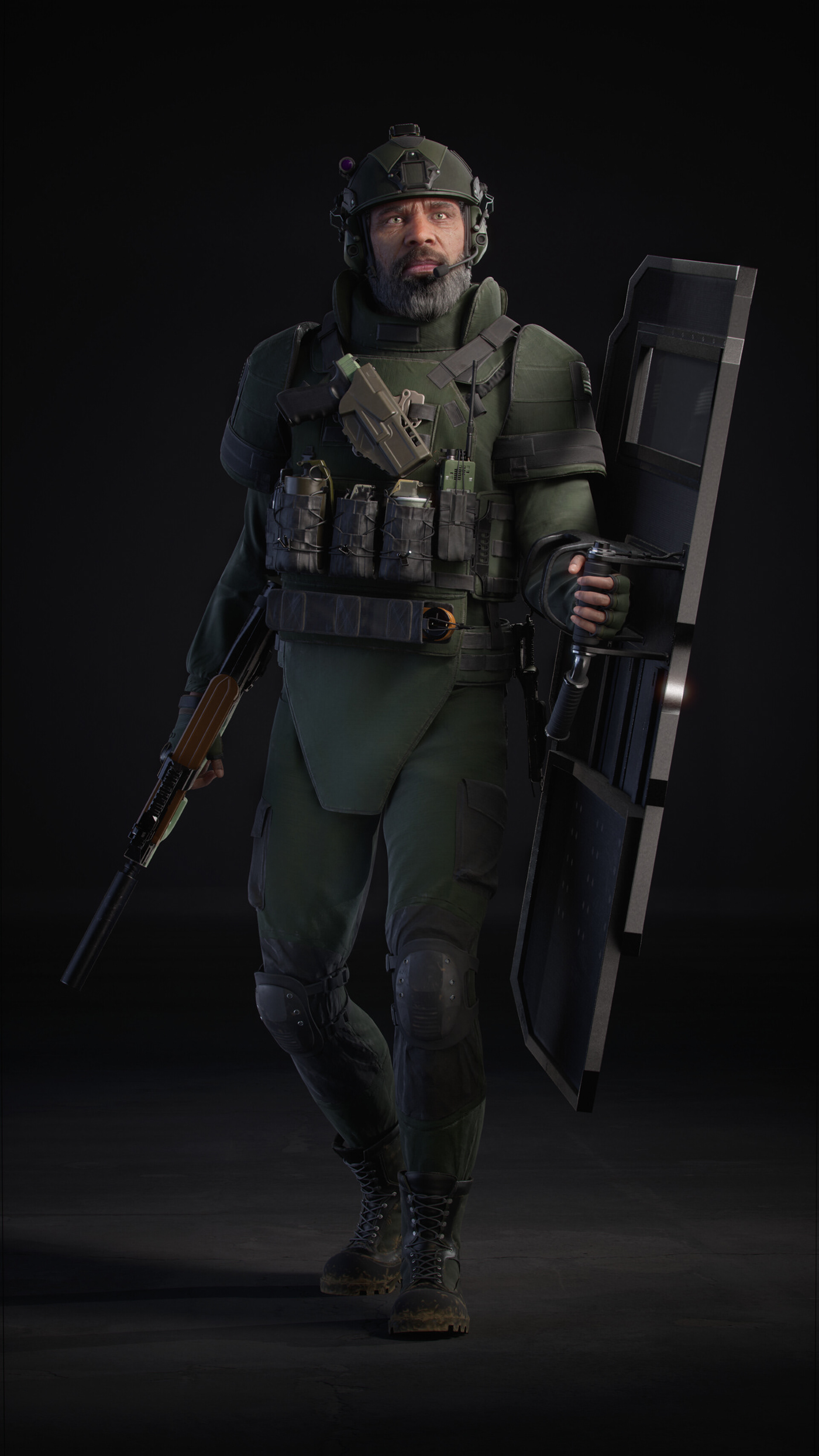 Character design  Character Render soldier Military