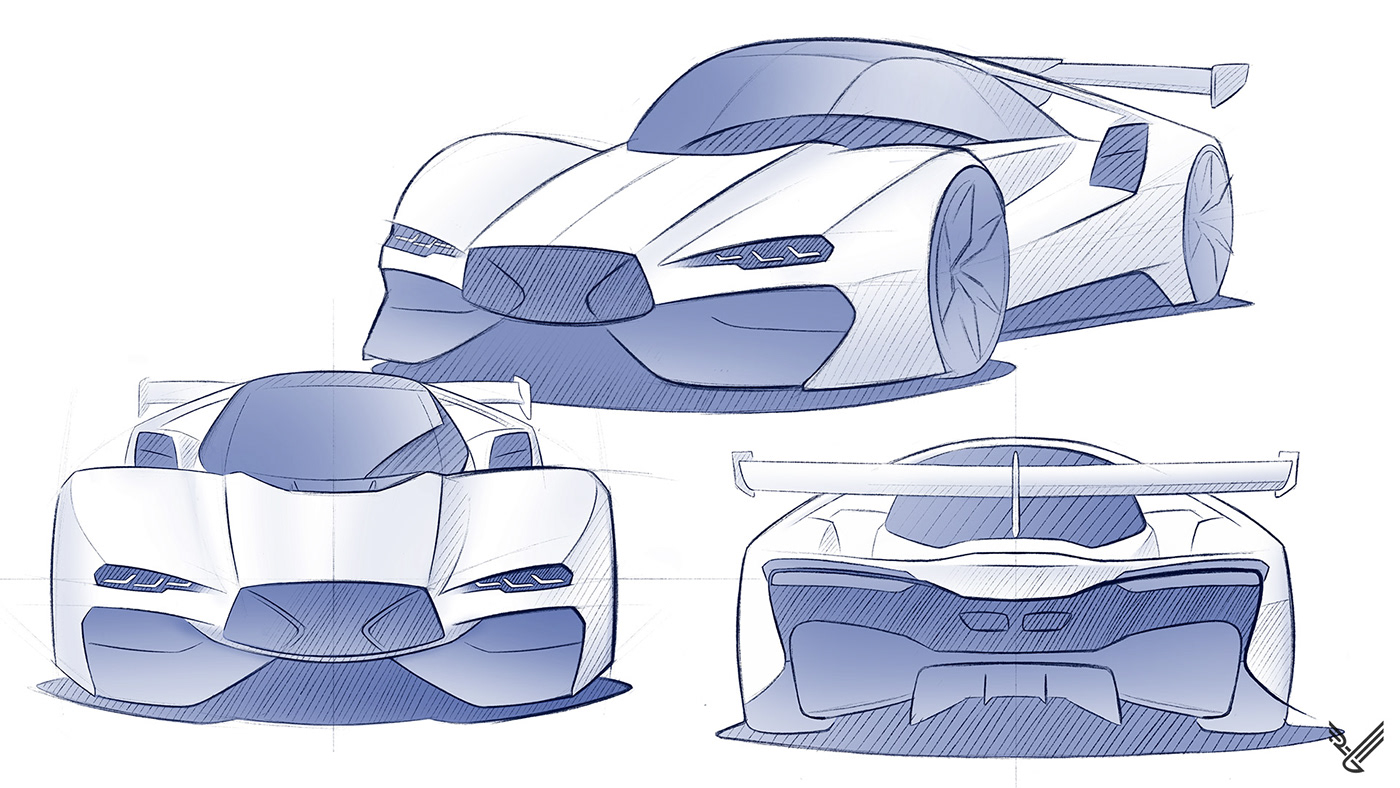 supercar car design racecar aerodynamic industrial design  3d printing 3d modeling atomotive design