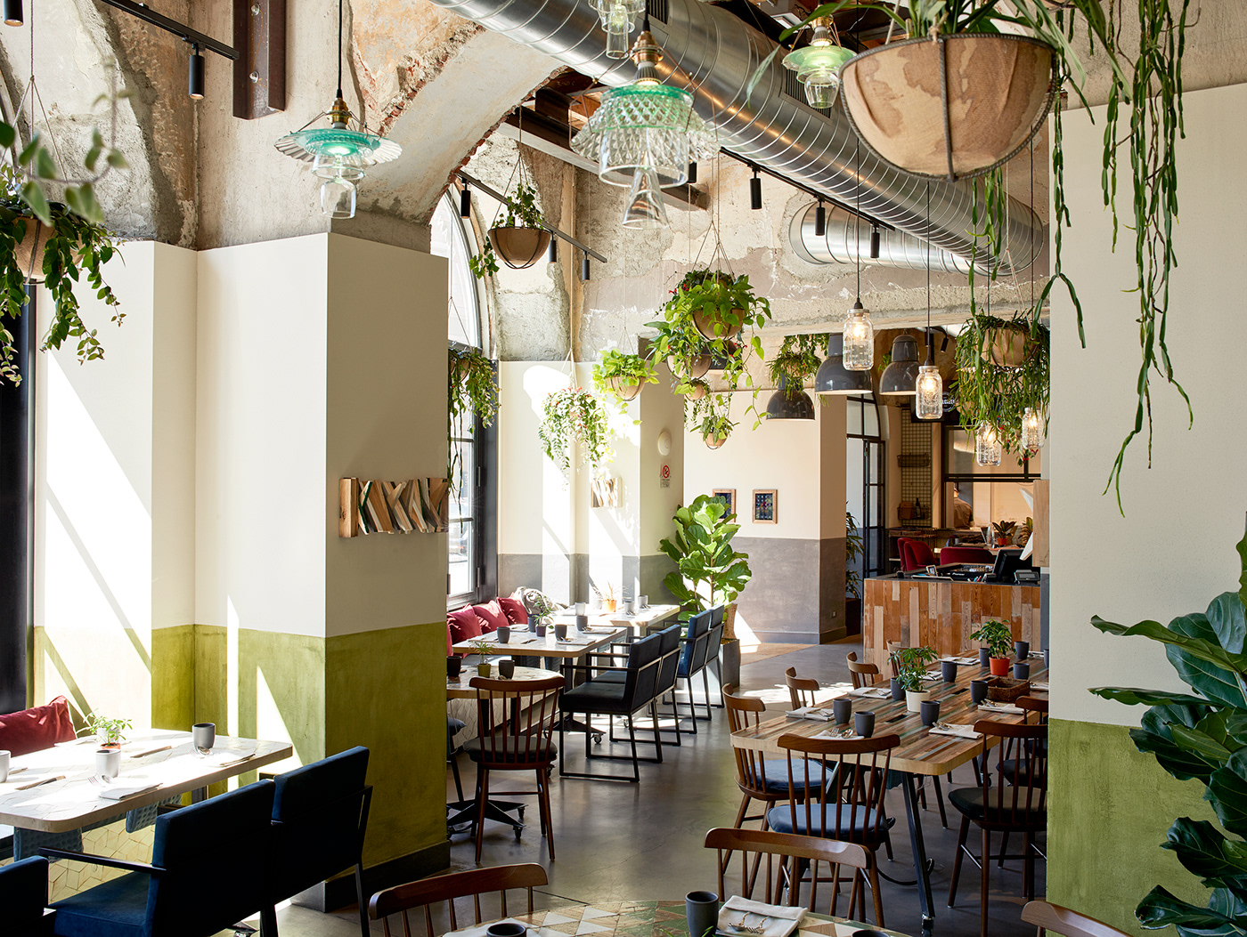 milan vegan restaurant design interior design  healthy wine creneau international fine dining Plant-Based