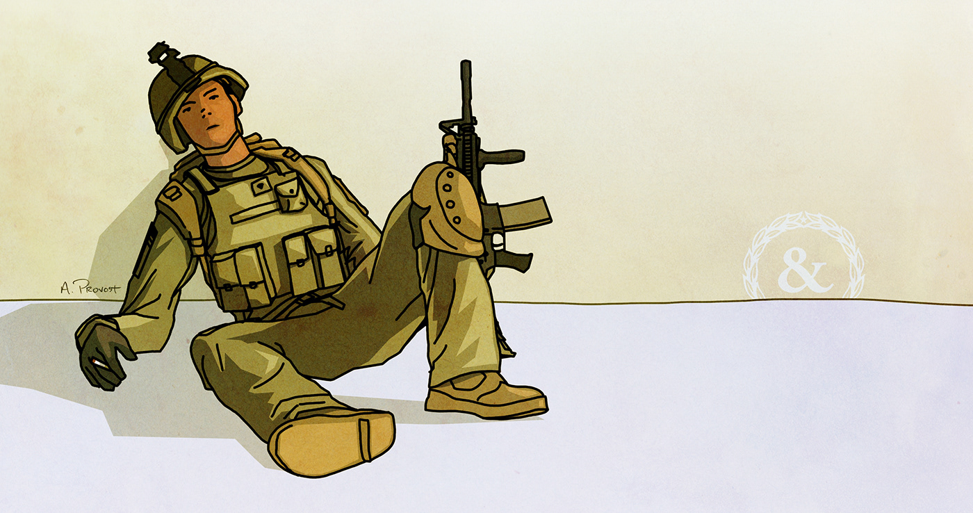 artwork Digital Art  digital illustration Drawing  editorial Editorial Illustration ILLUSTRATION  Military news veteran