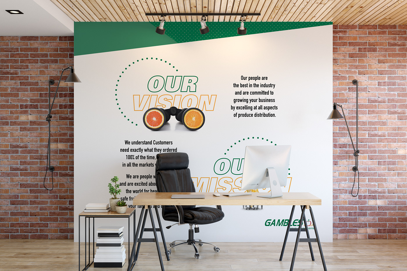 branding  company values Corporate Design mission statement poster print design  Signage Values Wall Graphics