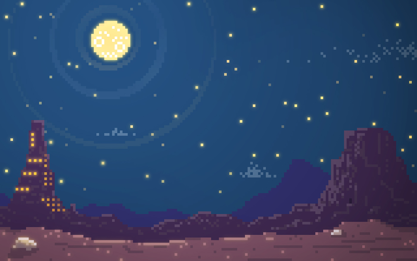 pixel Pixel art Game Art 8-bit night Day desert Landscape video game