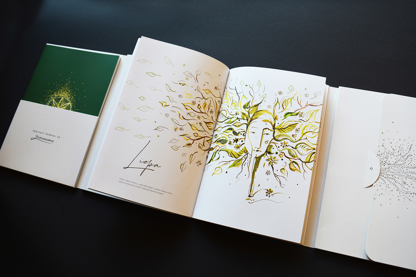 watercolor Layout Design Nature Herbarium Bookdesign plants green artistbook