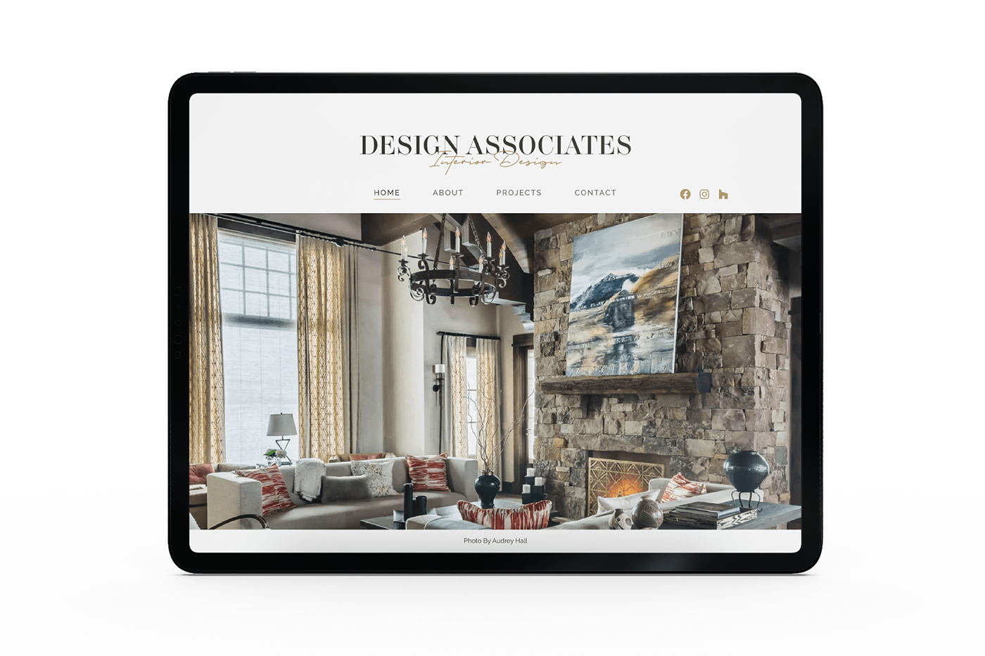 business card Classic clean elegant home interior design  modern monogram refresh texture