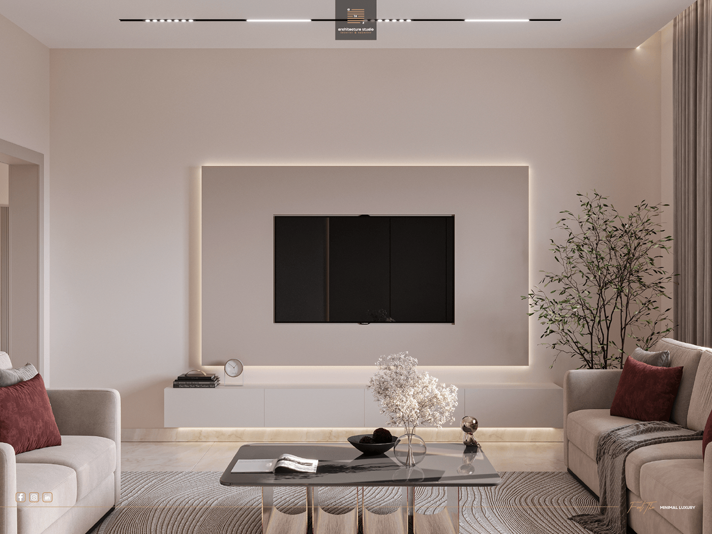 design interior design  architecture Render visualization 3ds max modern corona salon luxury