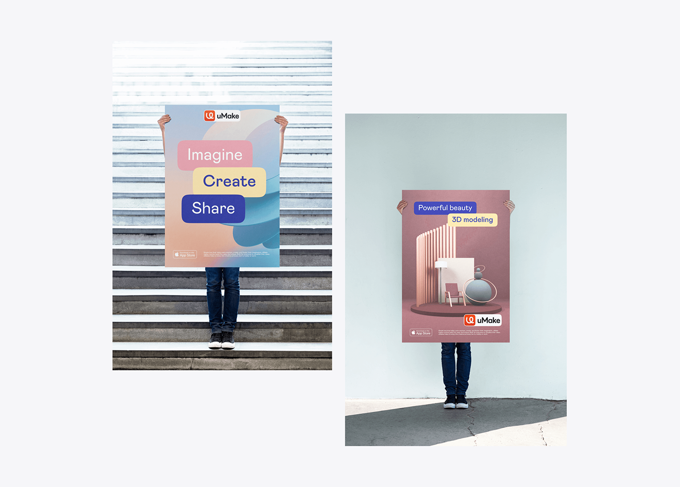 posters design for uMake design tool by tubik