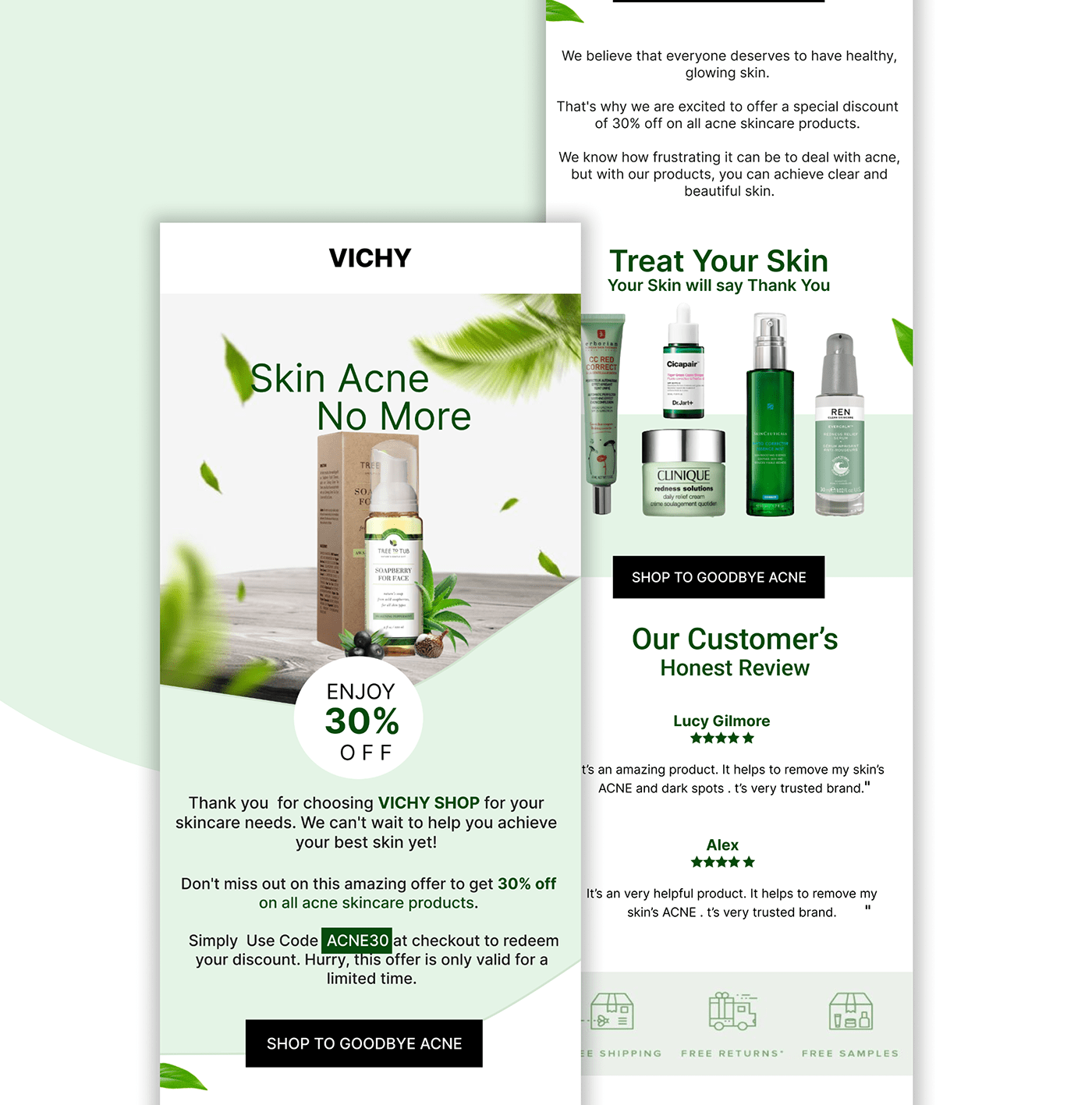 Email Design email marketing email template Skin Care Email Design