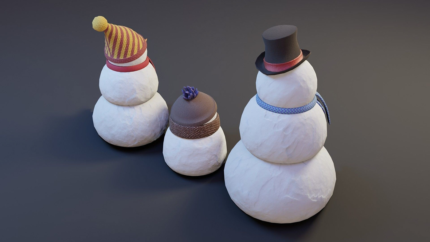 3d-disco 3D-model AR cartoon cartoon-character cartoon-snowman snowman Snowmen stylized stylized-snowman
