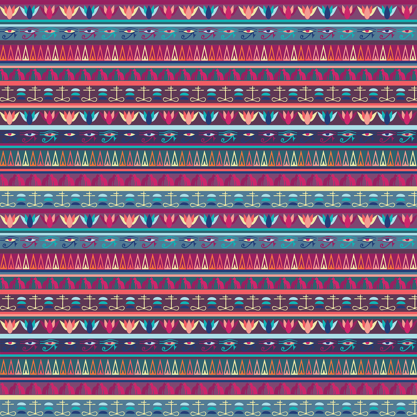 surfacedesign textiledesign fabric editorial photoshop Illustrator egyptian inspired vector PrintandPattern printmaking prints repeats characters