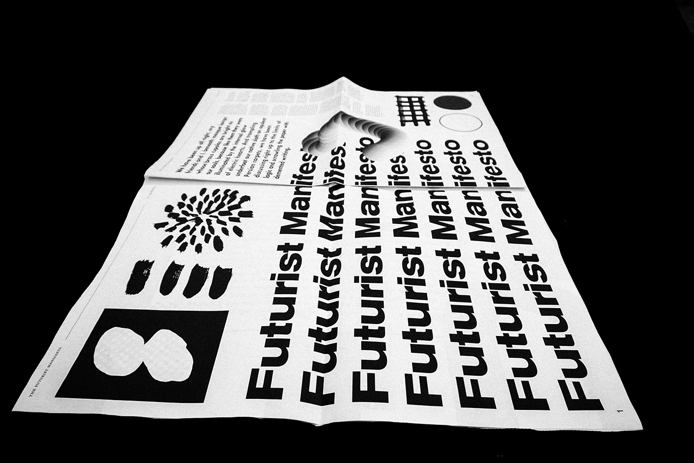 design graphic design  editorial magazine newspaper shapes black and white Form