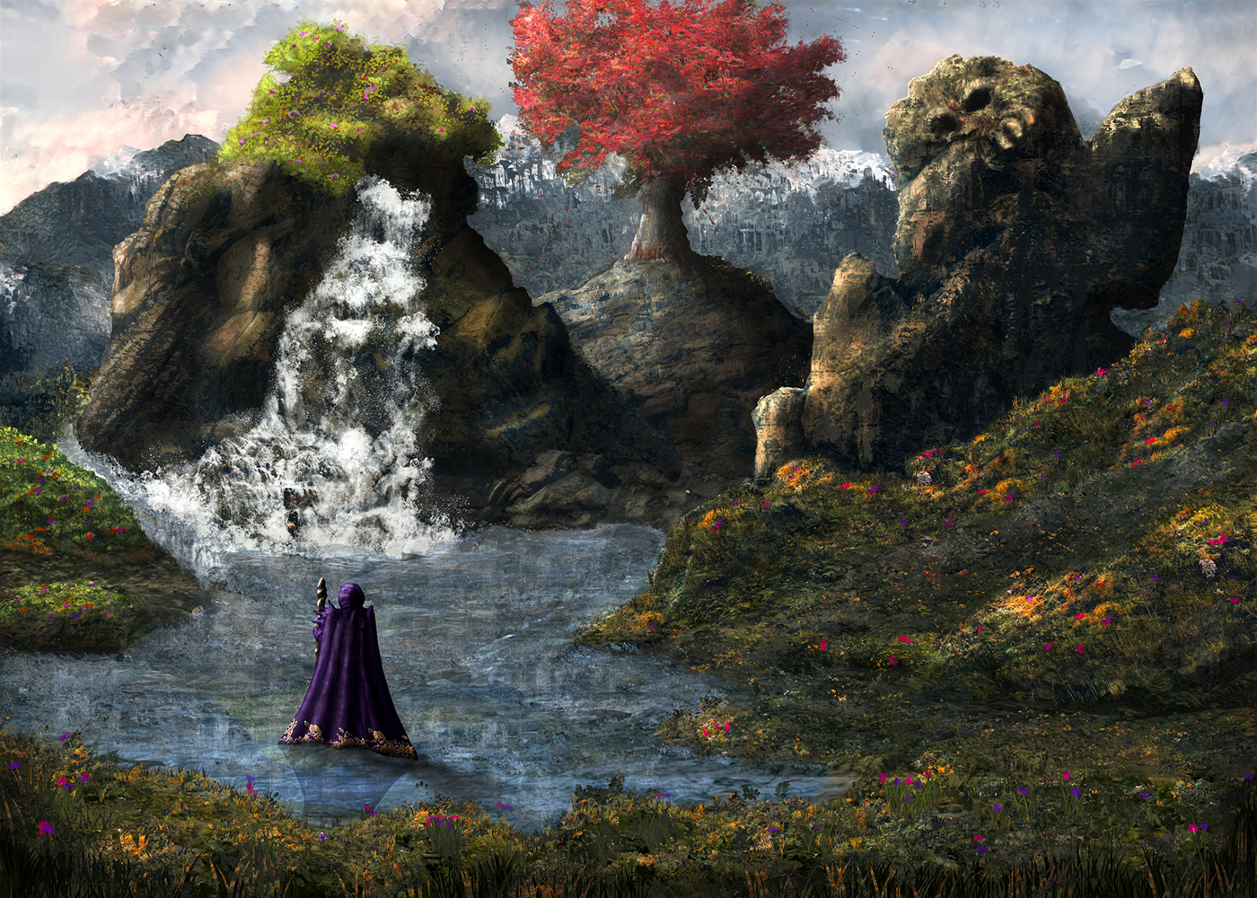 adventure Digital Art  fantasy ILLUSTRATION  Landscape magician Matte Painting mountains Nature Travel