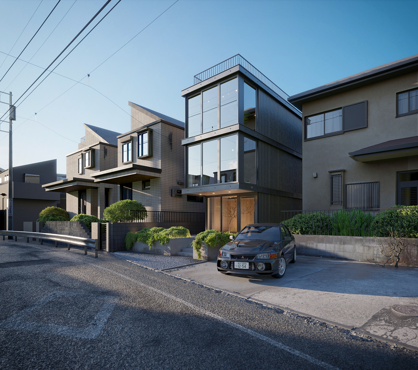 blender house Render 3D CGI architecture exterior archviz visualization japan