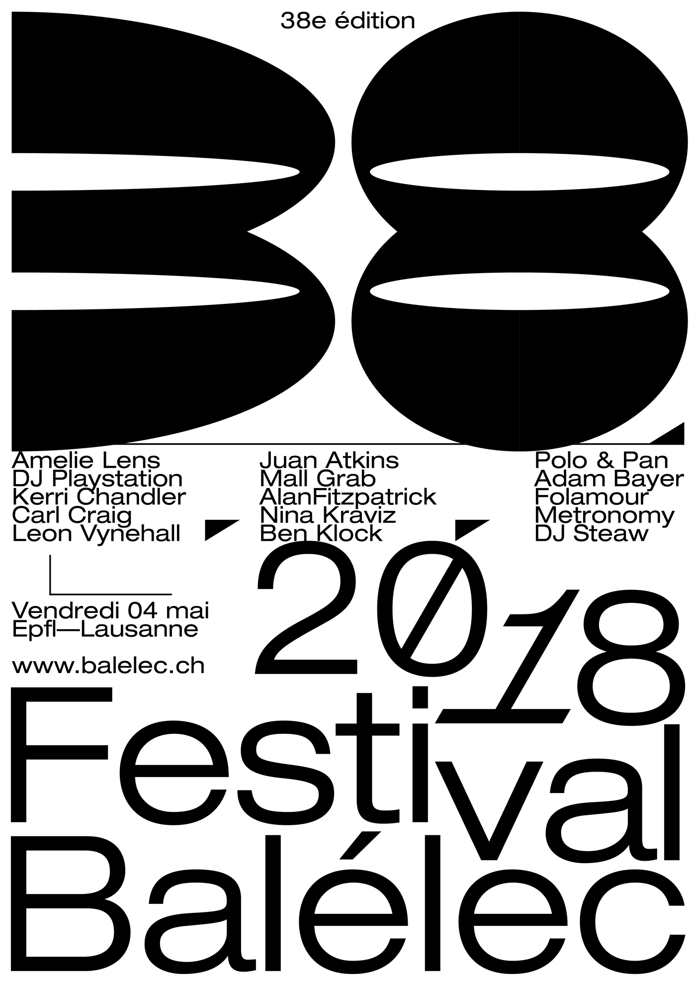 poster affiche graphic graphic design  typo Typographie festival balelec Lausanne graphisme graphist