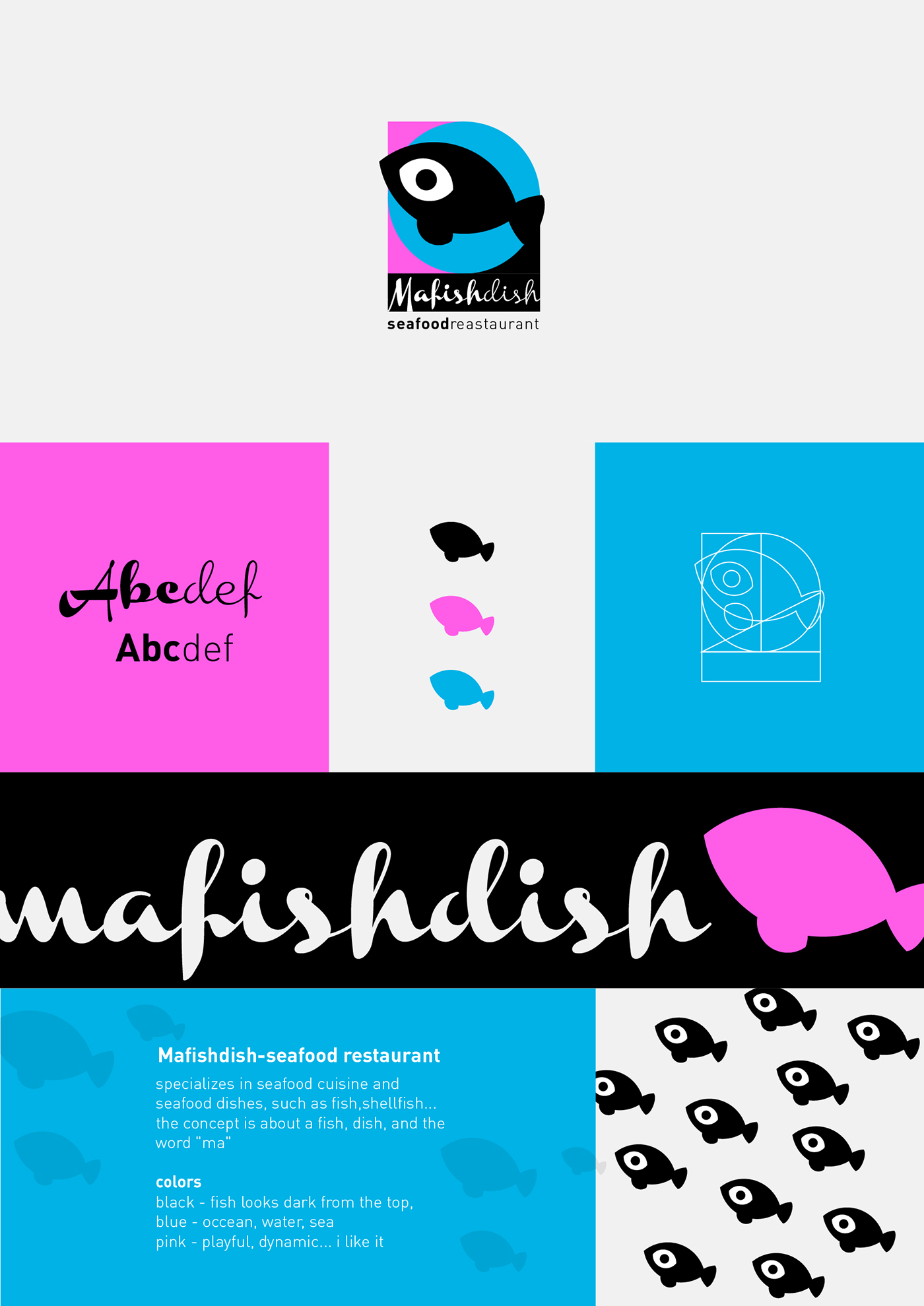 restaurant seafood branding  logodesign design ILLUSTRATION  fish dish