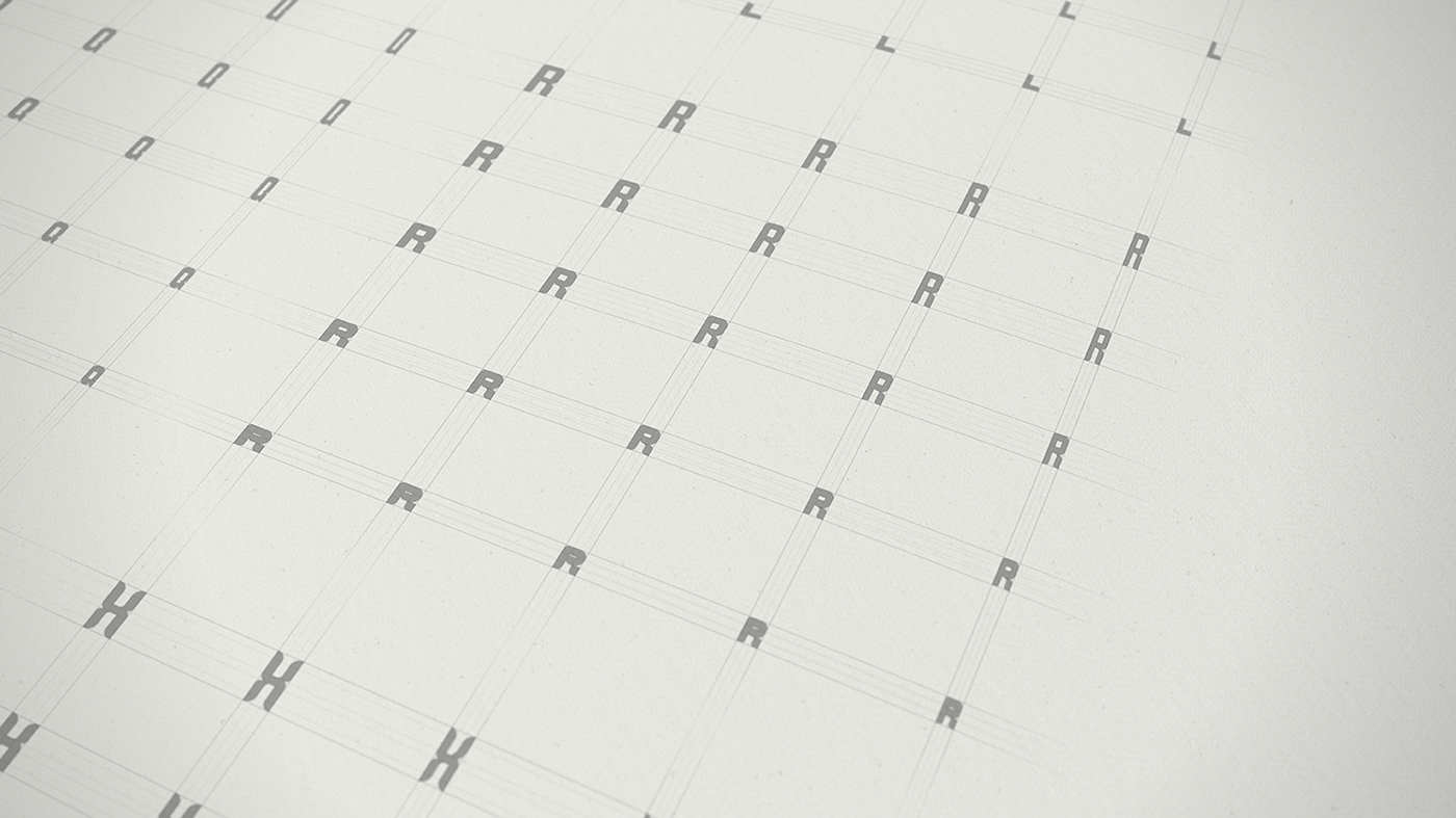 grid font diagonal regular flexible Exhibition  sketch horizon vertical circle family font