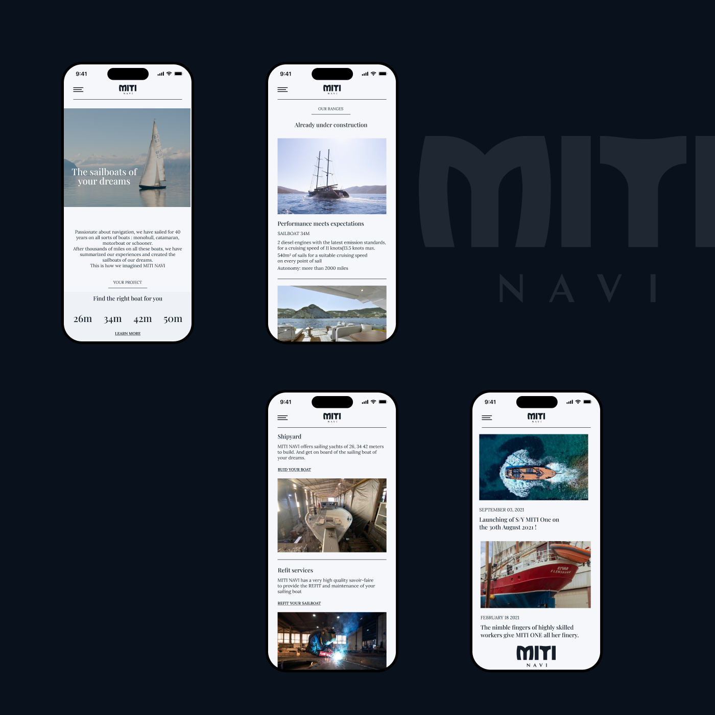 desktop sailboats sea ship tablet UI UI/UX ux Web Design  Yachts