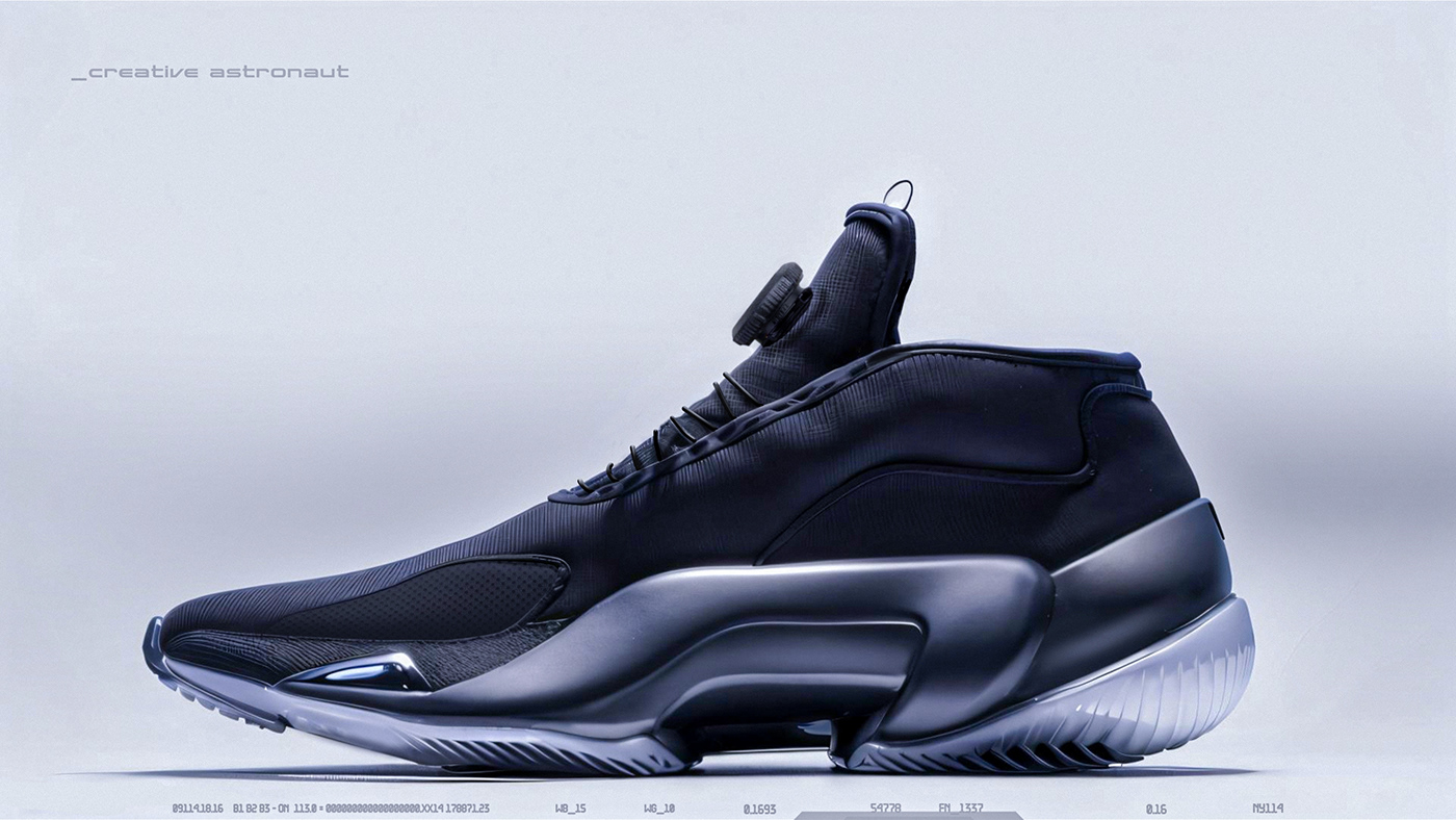 sneakers footwear shoes creative astronaut industrial design  vizcom sketch artificial intelligence concept art Quintin Williams