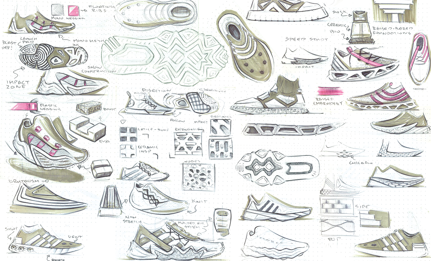 reebok shoes Design Sketching