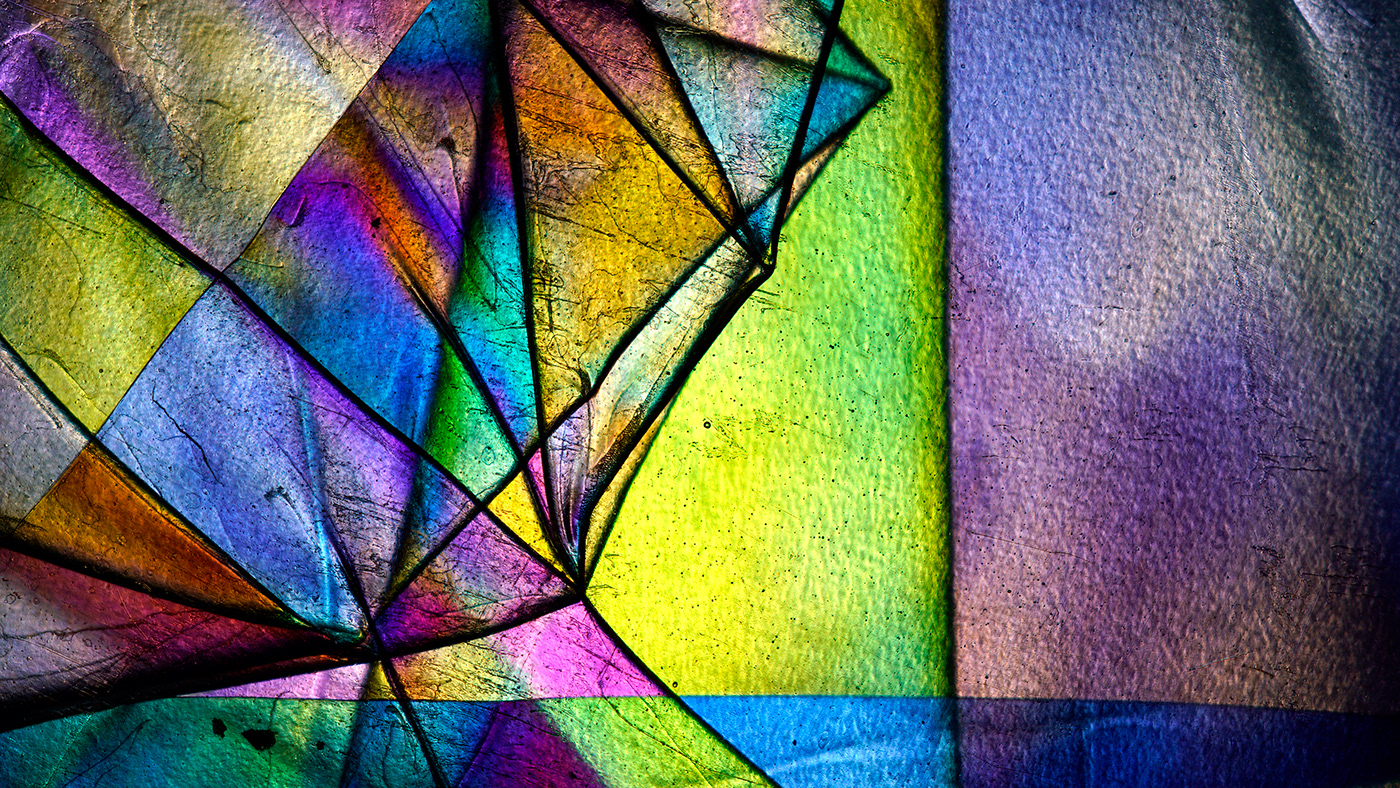 abstract digital photography  light polarized
