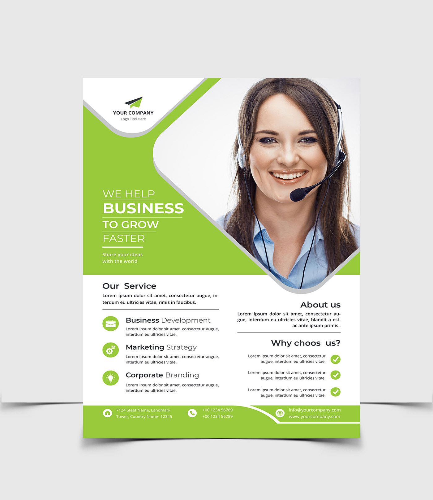 4 color a4 business Corporate Business Flyer flyer Flyer Templet ID idml marketing   templet