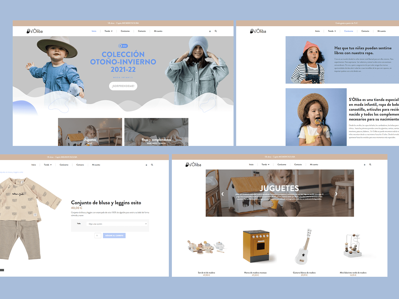 Brand Design brand identity design Diseño web Diseño web responsive Fashion Shop website Logo Design Packaging tienda online