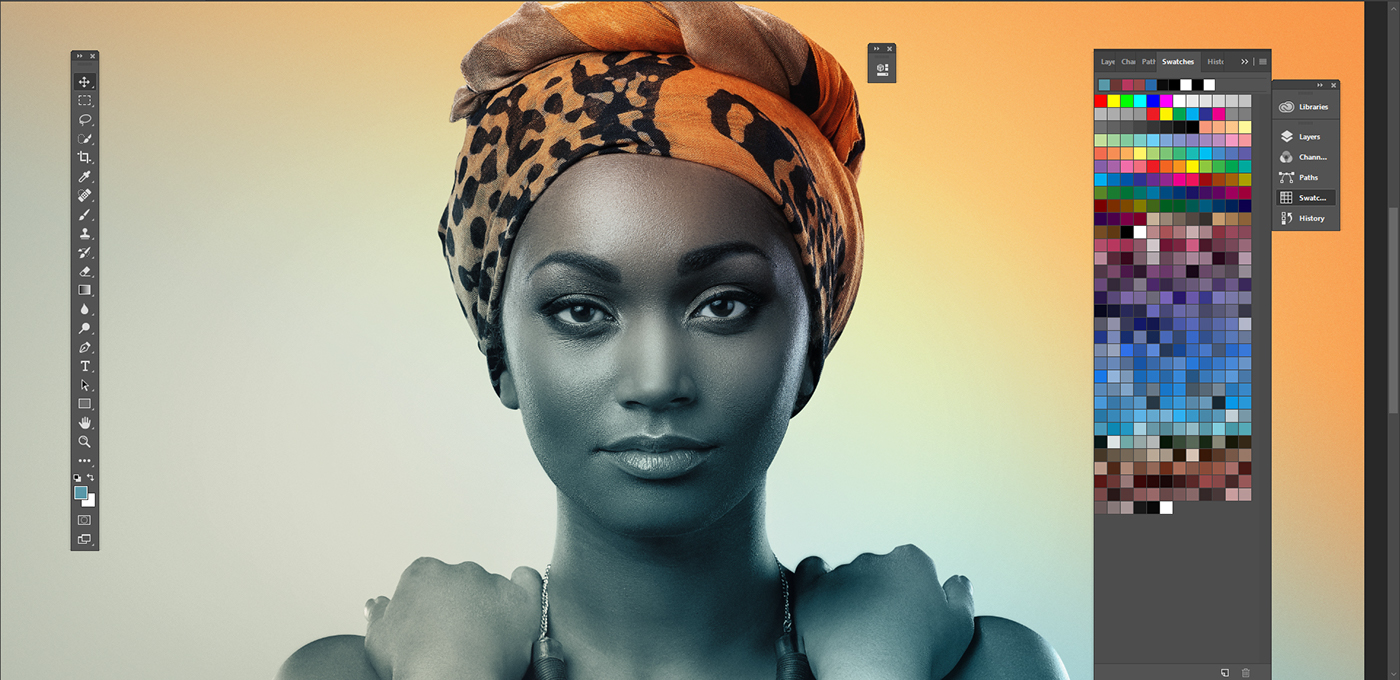 africa Fashion  photoshop beauty women Advertising  retouching  Photography  digital skin