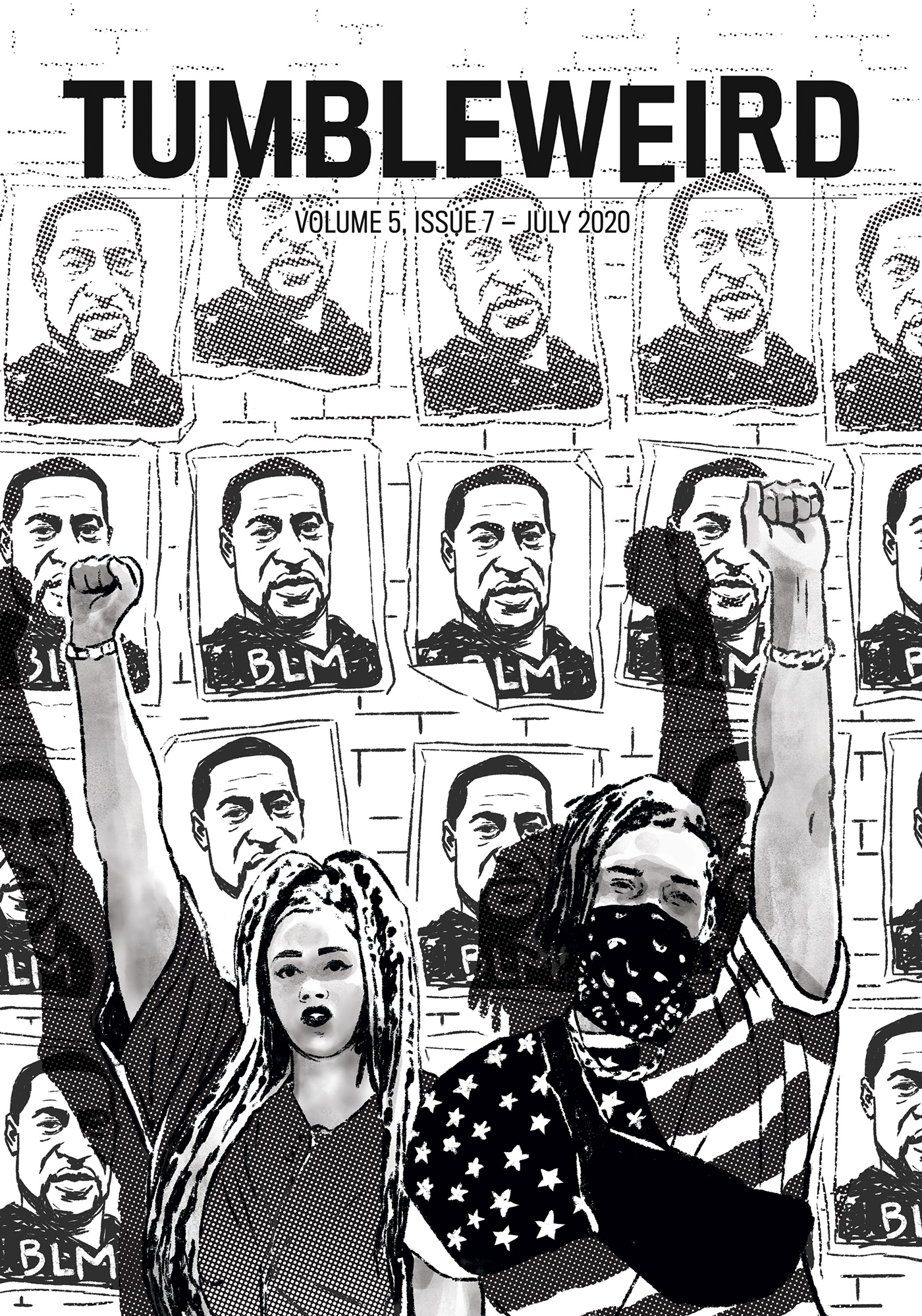 Black Lives Matter comic art Cover Art Digital Art  editorial ILLUSTRATION  magazine Magazine Cover Design Politcal Art Zine 