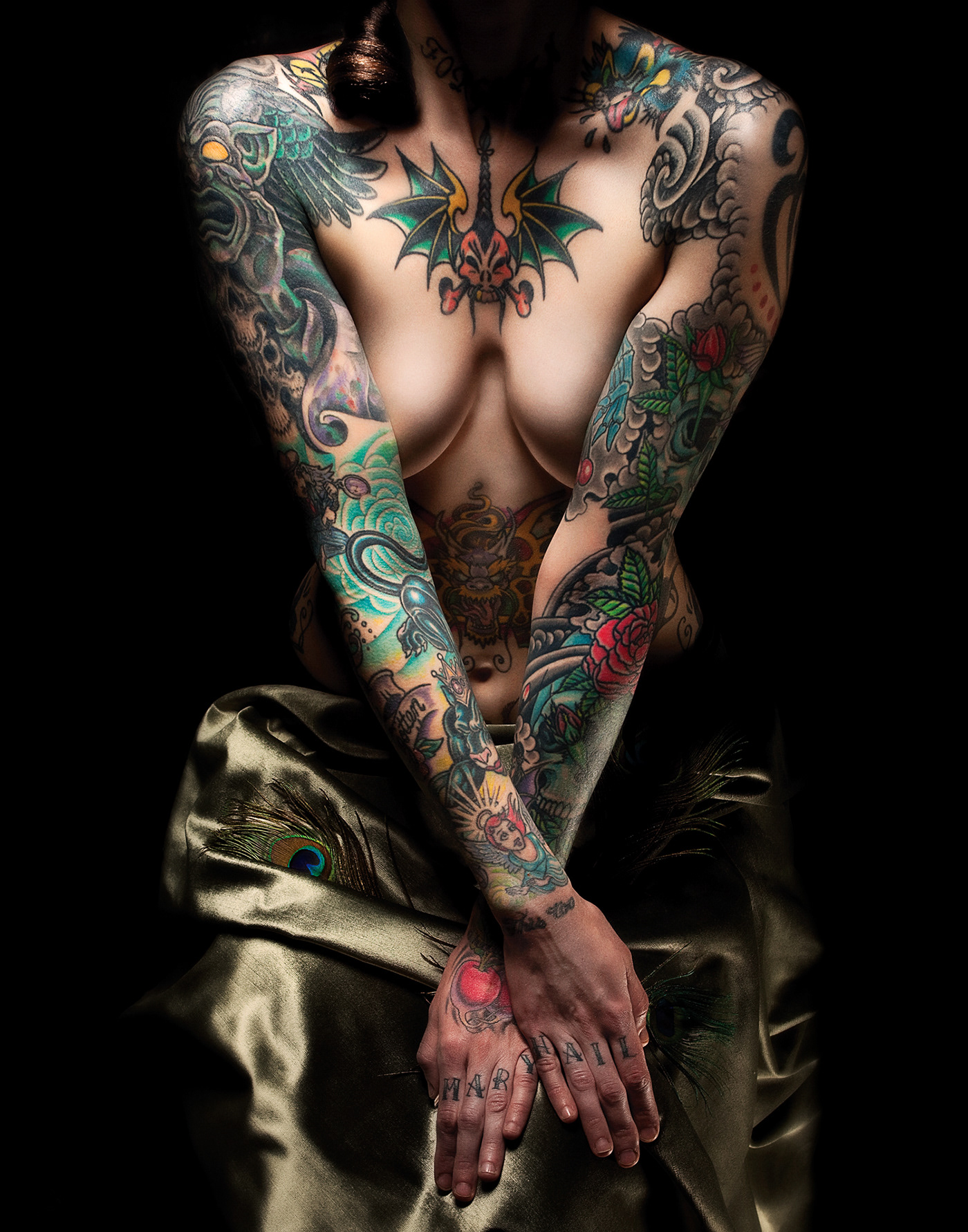 tattoos rembrandt models beauty ink art color shading