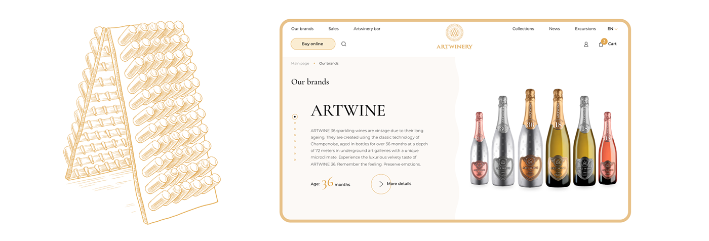 bubbles Champagne design development e-commerce party ui design UI/UX user interface wine