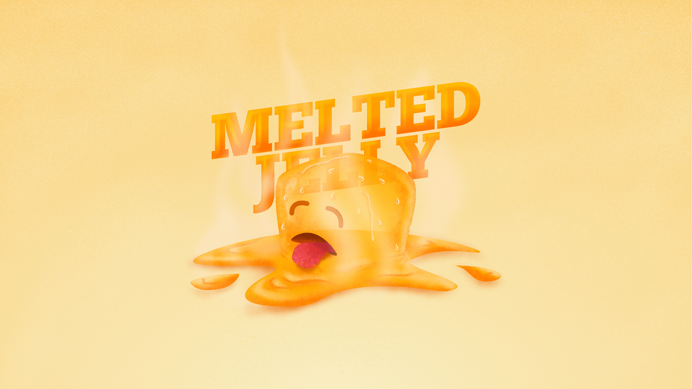 art ILLUSTRATION  jelly melted orange warm yellow