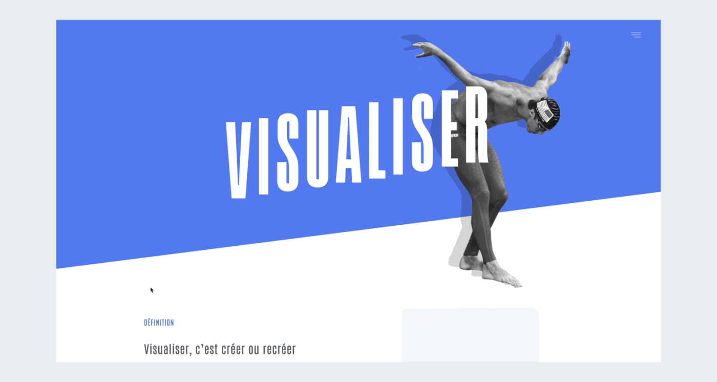 Website UI ux sport goal 3D flat shape desktop abstract