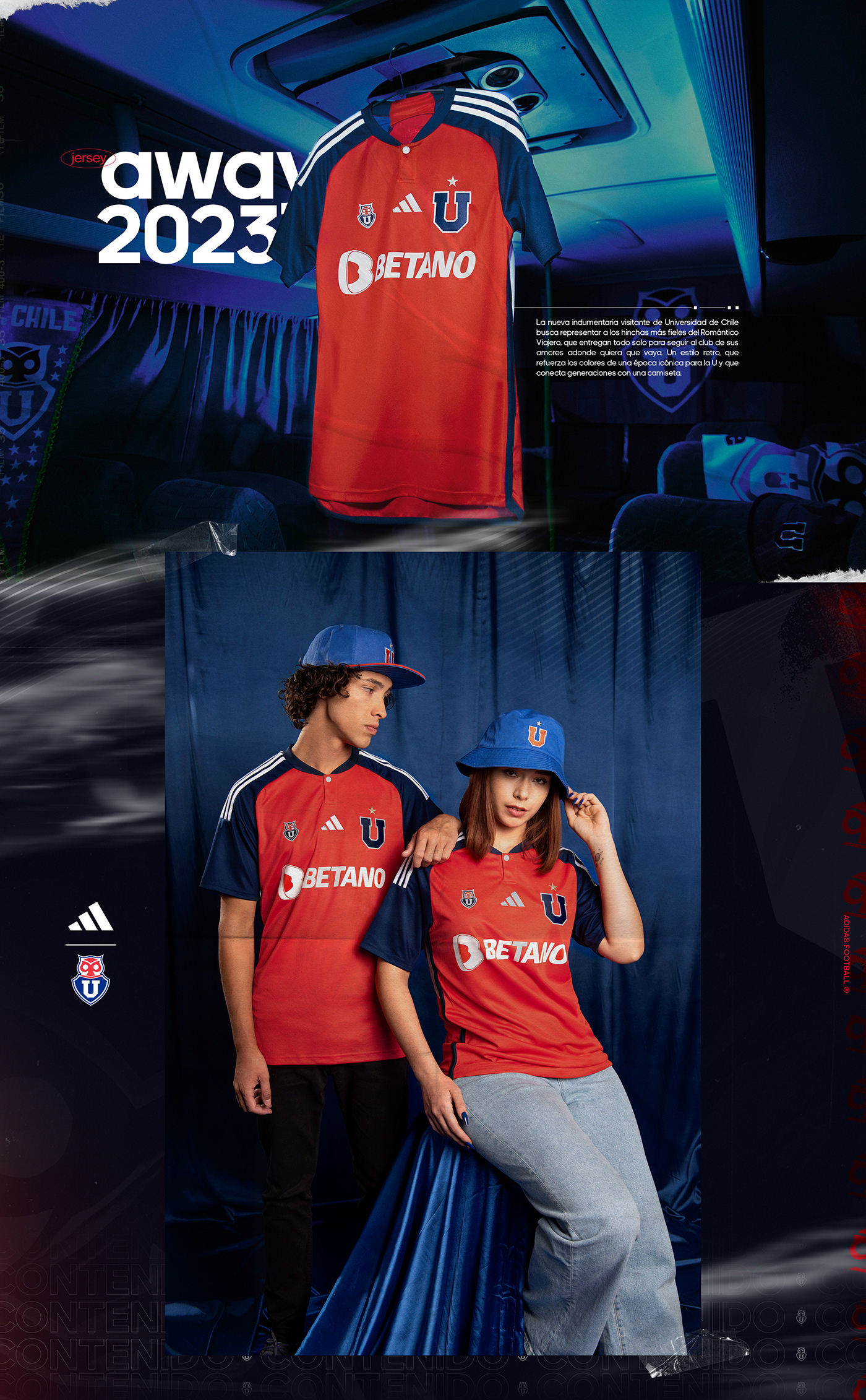 adidas camisetas football publicidad sports universidad de Chile ad Futbol sport