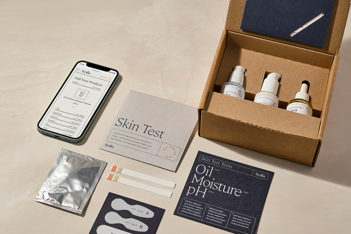 Atolla beauty branding  identity natural Packaging Rebrand scientific skincare Sustainable