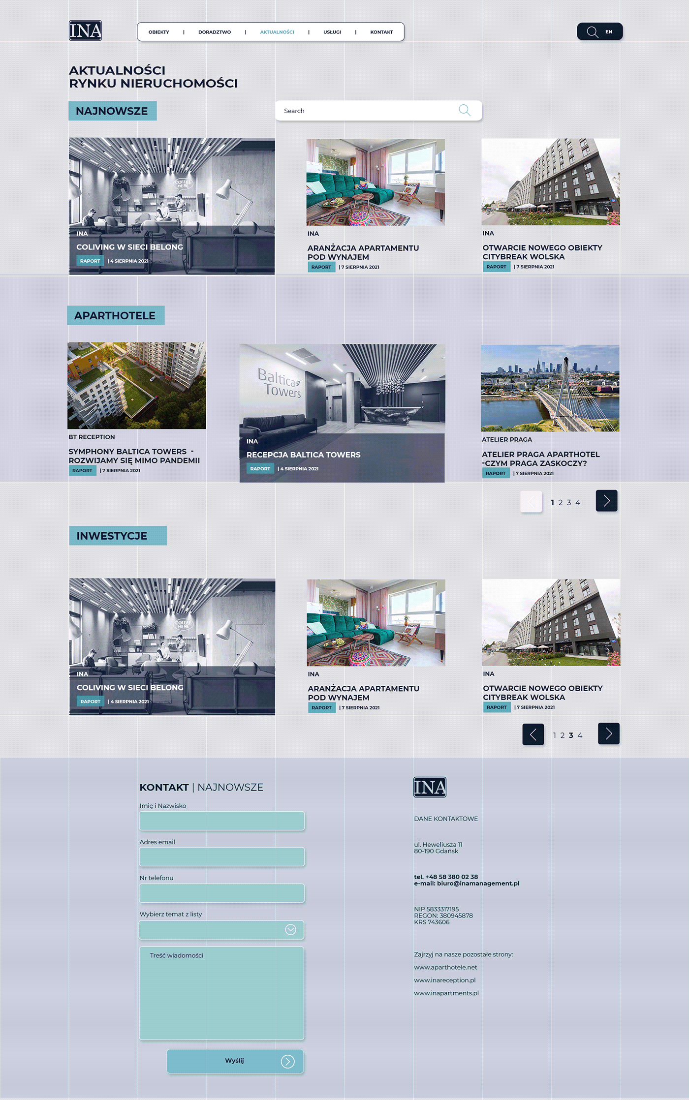 design HORECA design identity real estate ui design UI/UX user interface ux Web Design  web layout design