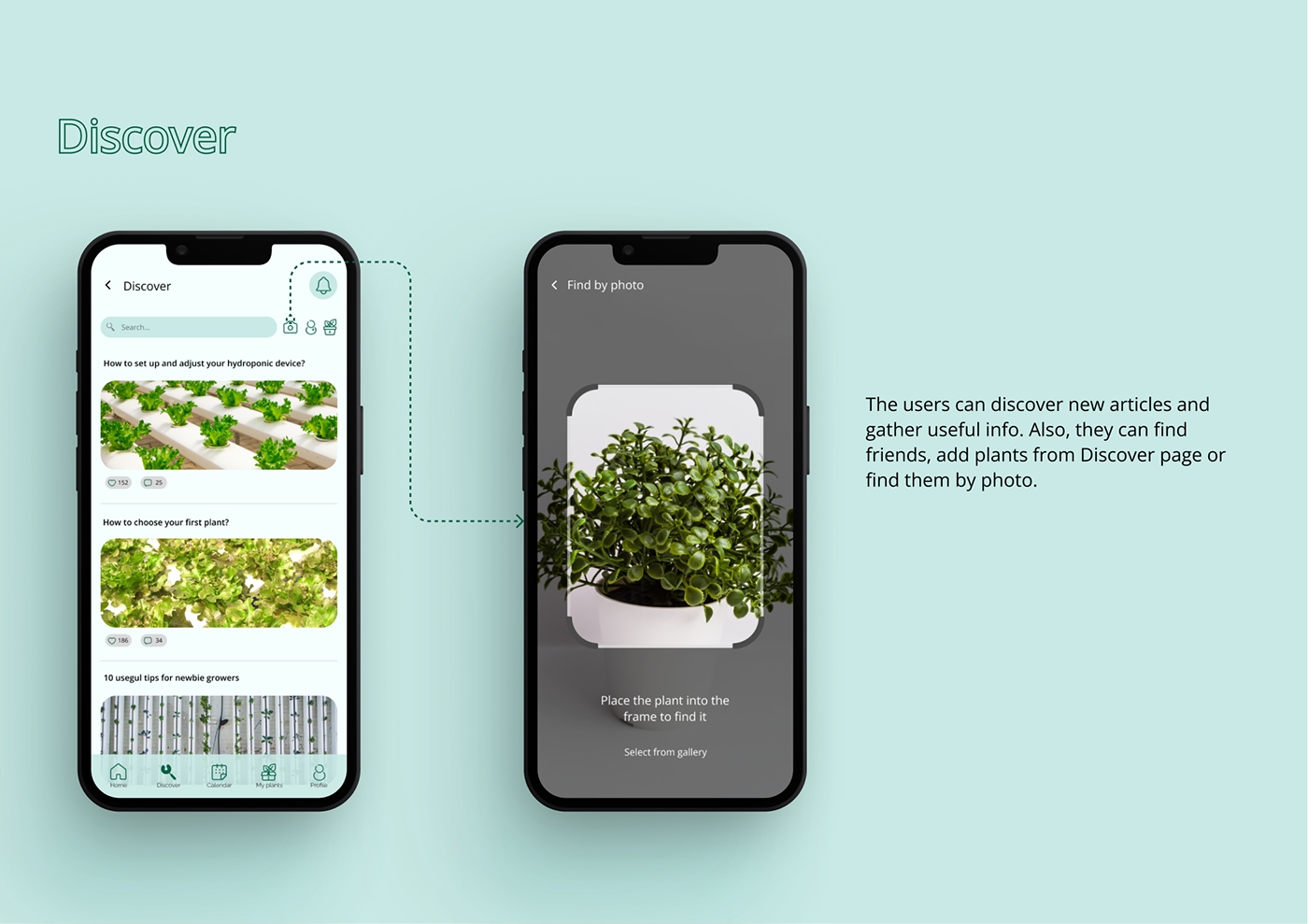 app design application Case Study Figma hydroponics ios mobile plants UI/UX ux