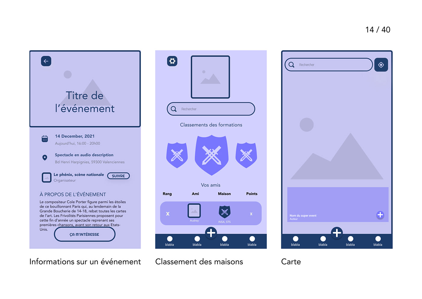 Event mobile party UI UI/UX UPHF ux Valenciennes